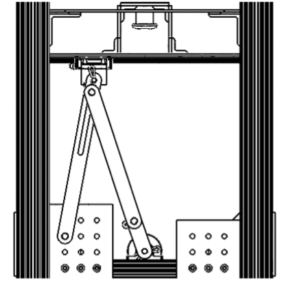 CAD model of linkage system